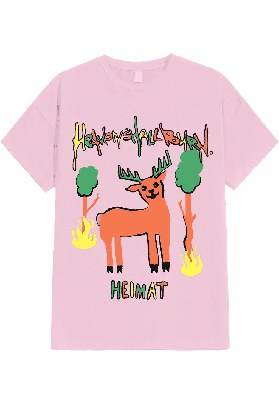 Heaven Shall Burn - Hirsch Comic Pink - T-Shirt | Neutral-Image