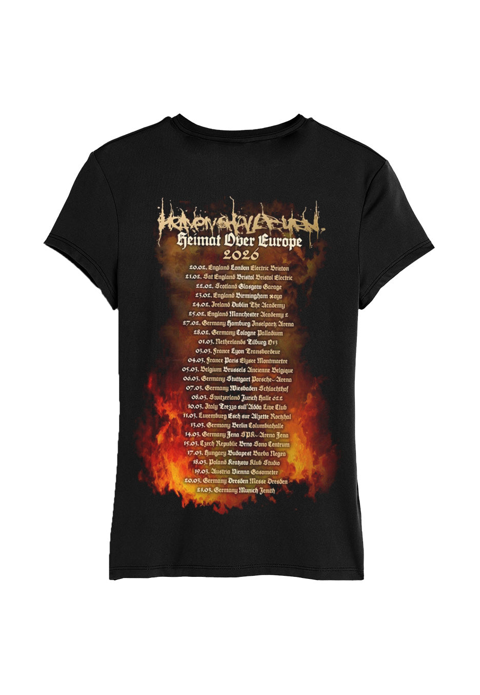 Heaven Shall Burn - Heimat Over Europe Tour 2026 Hirsch - Girly | Neutral-Image